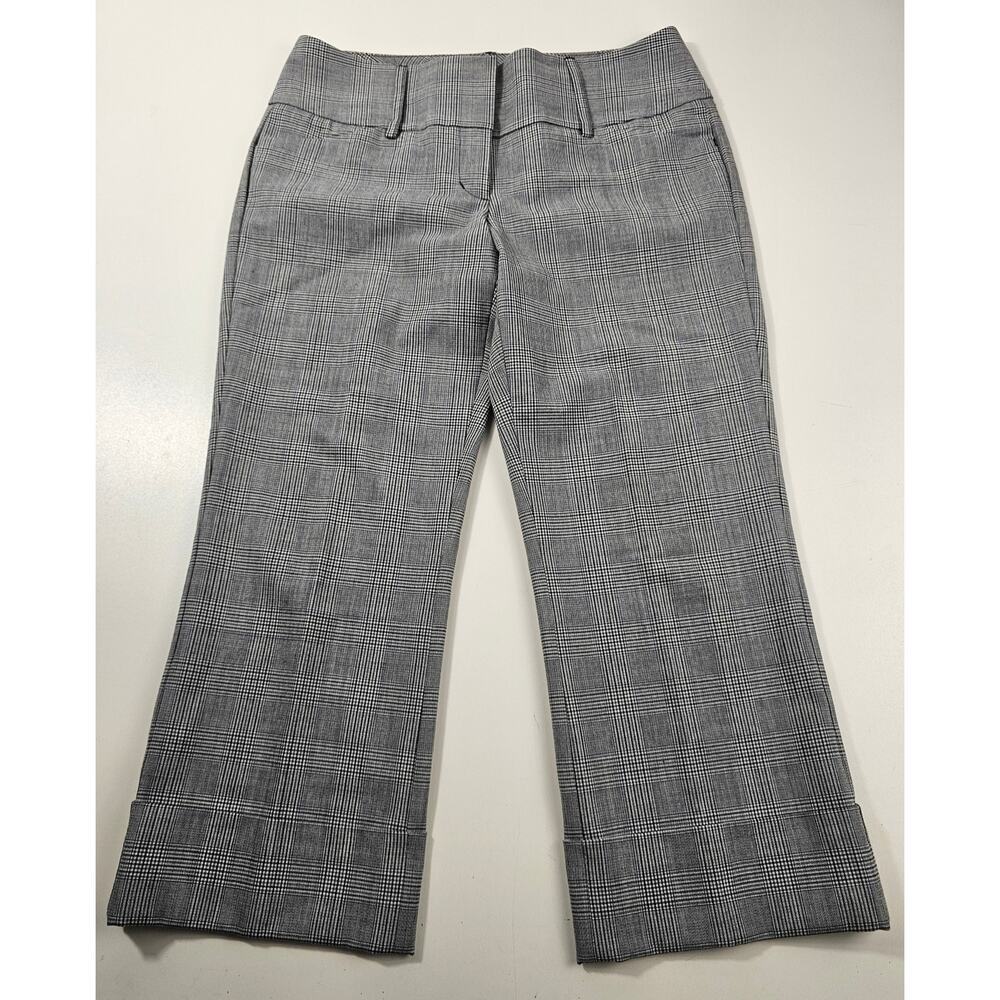 NWOT Express design 4 editor cropped cuffed black plaid career business casual